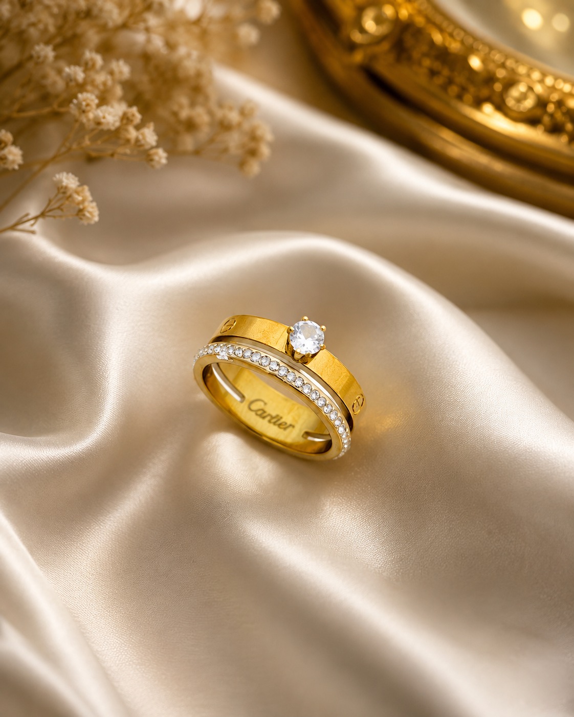 Cartier Stone Double Ring
