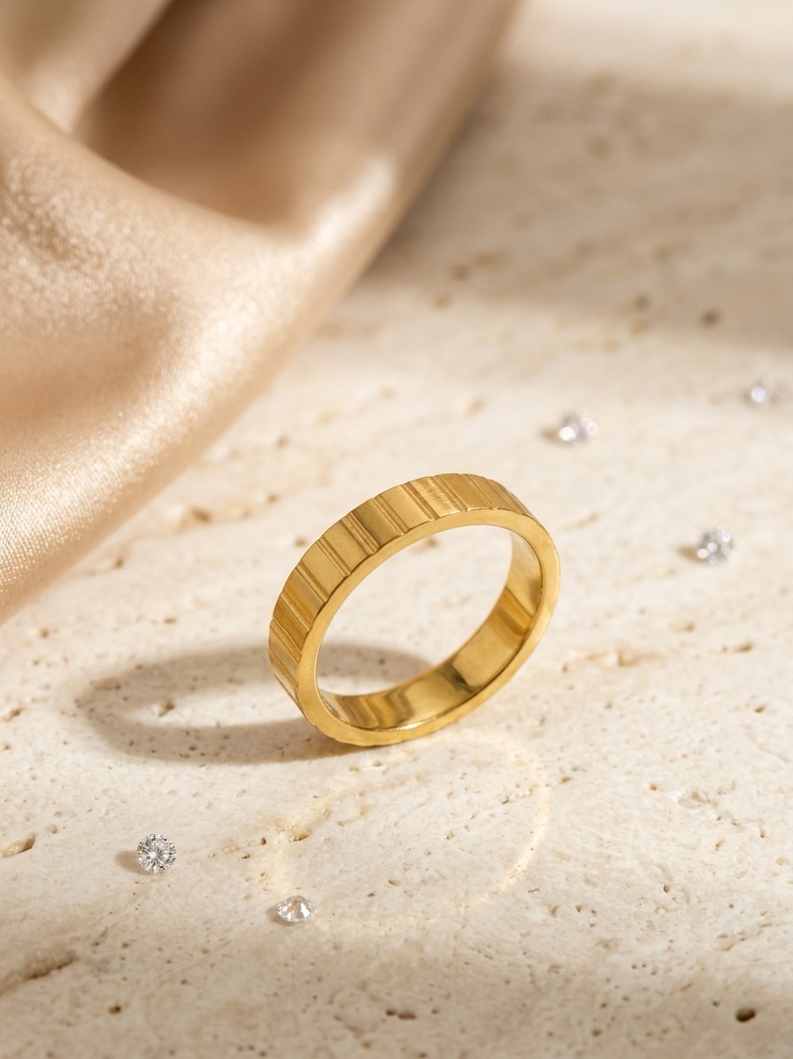Golden Groove Ring